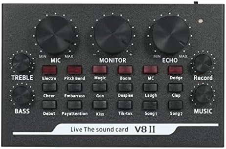 YTYZC V8II USB Canlı Ses Kartı BT Eşlik ses mikseri Ses Efektleri ile Yayın Kayıt Ağı Şarkı Telefonları Dizüstü Bilgisayar