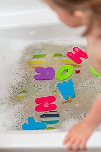 EVO28 Bebek Banyo Oyuncakları Alfabe Harfler ve Sayılar ile Şişme Su Geçirmez Kitap, Küvet Oyuncaklar için Bebek, Toddlers
