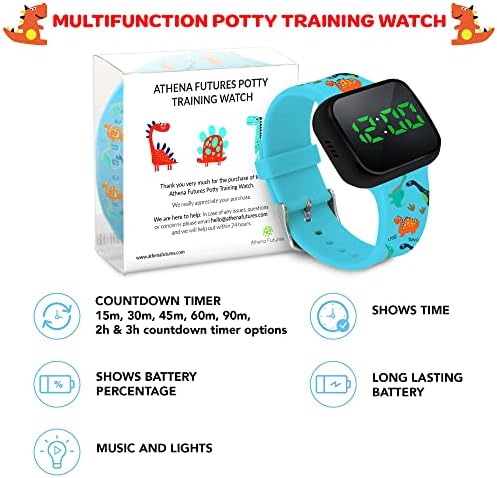 Potty Training Toilet Timer Watch for Boys & Girls, Eğlenceli Yanıp Sönen ışıklar, Müzik Tonları, Su Geçirmez Koltuk, Şarj