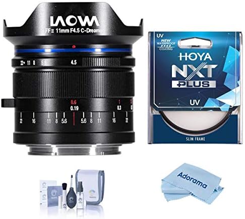 Venüs Laowa 11mm f/4.5 FF RL nikon için lens Z, Hoya NXT Plus 62mm UV Filtreli Paket, Temizleme Kiti, Bez