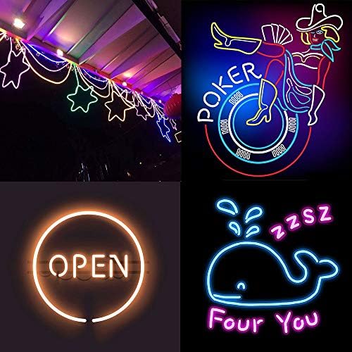markasız LED halat ışıkları Neon şerit ışıkları açık su geçirmez esnek silikon tüp ışık 12 V 3.28 ft için doğum günü festivali
