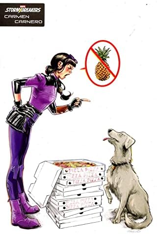 Şahin gözü: Kate Bishop 4A VF / NM; Marvel çizgi romanı / Pizza Köpeği varyantı Fırtına Kırıcıları
