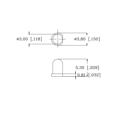 3mm 6v Ön Kablolu Pembe LED - Ultra Parlak (4v, 5v, 6v) (100'lü Paket)