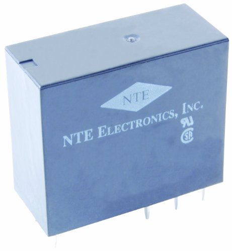 NTE Elektronik R25-11D10-5/6 Serisi R25 PC Kartı Montajlı Epoksi Mühürlü Röle, DPDT, 10 Amp, 5 / 6VDC