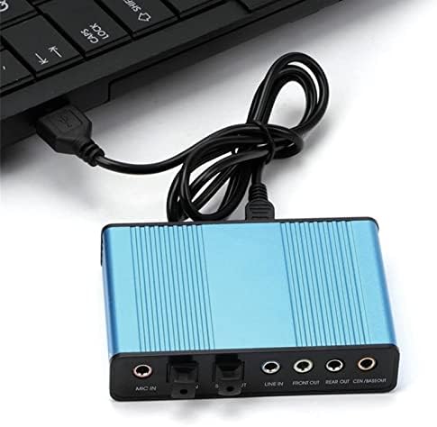 USB Ses Kartı, PC Dizüstü Bilgisayar için 6 Kanallı Harici Ses Kartı, 48kHz Örnekleme Hızı USB Ses Kutusu, Analog ve Dijital