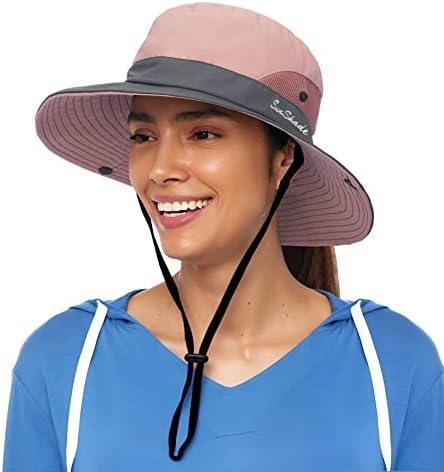 Bayan güneş şapkaları Geniş Ağızlı At Kuyruğu Şapka Yaz plaj şapkası Kadınlar için Katlanabilir Seyahat Safari Şapka UPF50