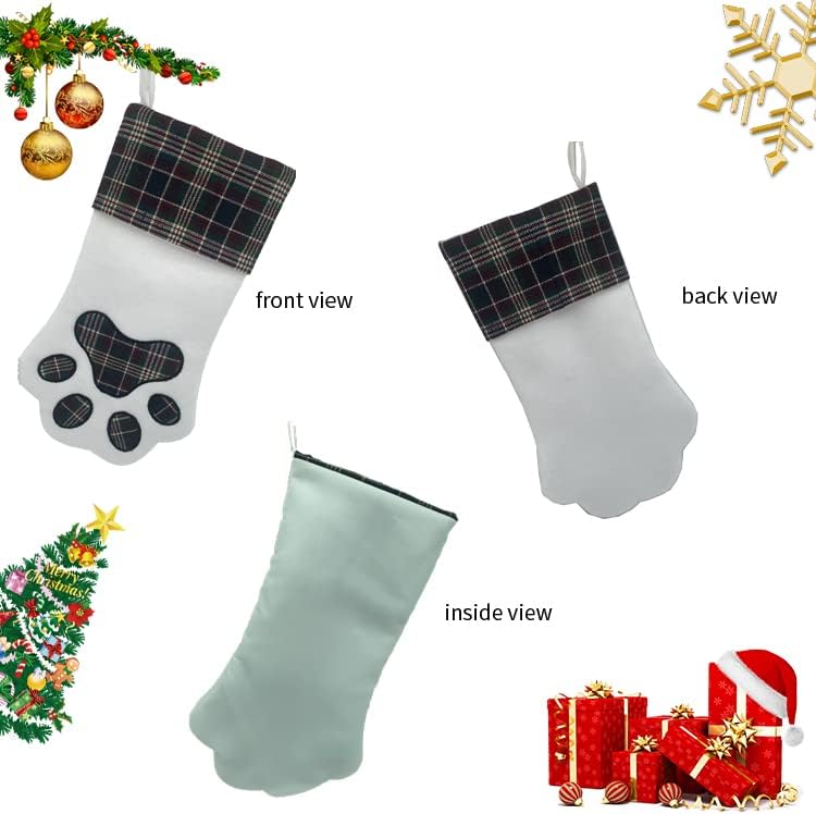 NEWYIFENG Pet Noel Çorap ile Pençe Köpekler için Noel Süsler hediye çantası Hayvan için