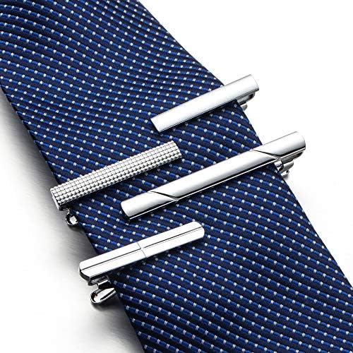 URKEY kravat çubukları Erkekler için Sıska Düzenli Kravat, Uzunluk 1.5 İnç-2.3 İnç, kravat Klipleri Hediye Kutusunda Set
