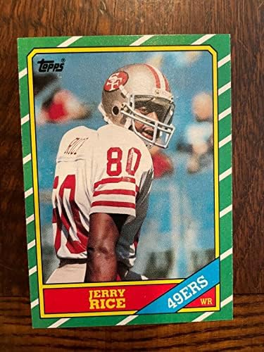 1986 Topps Futbol 161 Jerry Rice San Francisco 49ers Çaylak Futbol Kartı Nm-İmzasız Futbol Kartları