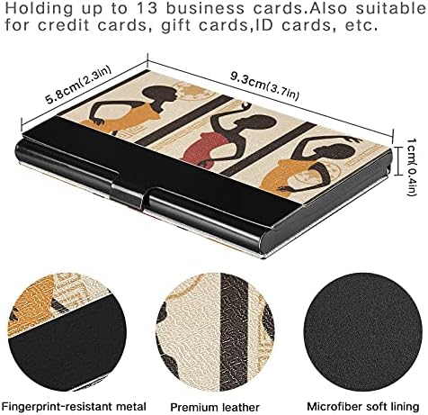Afro-Amerikan Kadın İş kart tutucu için Kadın Erkek İş kart tutucu Kılıf ile Deri Adı Kredi Kartı KİMLİK Kartı Hediye kart