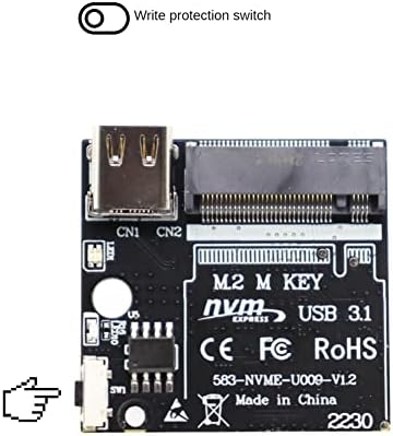 LİZZOT M. 2 NVME Tip-C Adaptörü M2 SSD Kartı M. 2 to USB3. 1 Adaptörü M. 2 NVME M2 SSD JMS583 için 2230-2280 M. 2 SSD