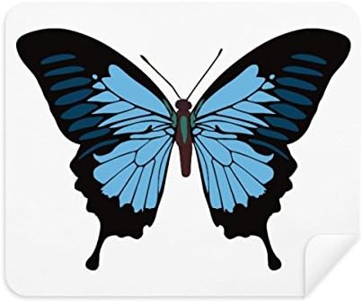 Kelebek Örneği Koyu Mavi Temizlik Bezi Ekran Temizleyici 2 adet Süet Kumaş