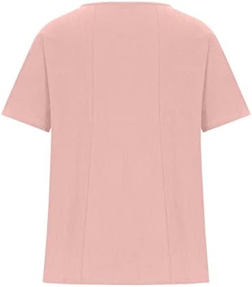 Boho Gömlek Kadınlar için, kadın Şık Tees Gömlek Kısa Kollu Tunik Gevşek Fit Bahar 2023 Tops