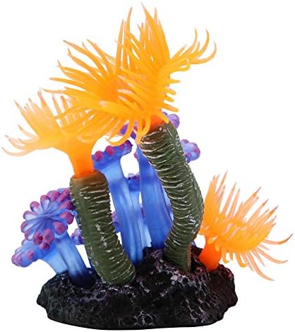 TOPINCN Yapay Mercan Akvaryum Balık Tankı Simülasyon Silikon Bitkiler Çiçek Plastik Yumuşak Deniz Anemon Peyzaj Dekorasyon