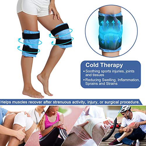 Diz Yaralanmaları için REVİX Diz Buz Paketi Sargısı ve Buz Paketleri Yeniden Kullanılabilir, Yaralanma ve Ameliyat Sonrası