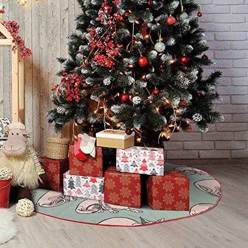 Sevimli Sphynx Kediler Noel Ağacı Etek Yumuşak Peluş Kırmızı Kaplı Noel Partisi Şenlikli Süslemeleri Kapalı Açık