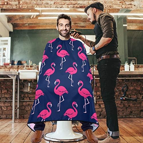 vısesunny Profesyonel Berber Pelerin Pembe Flamingo Polyester Saç Kesme Salon Pelerin Önlük Su ve Leke Dayanıklı Tıraş Bezi