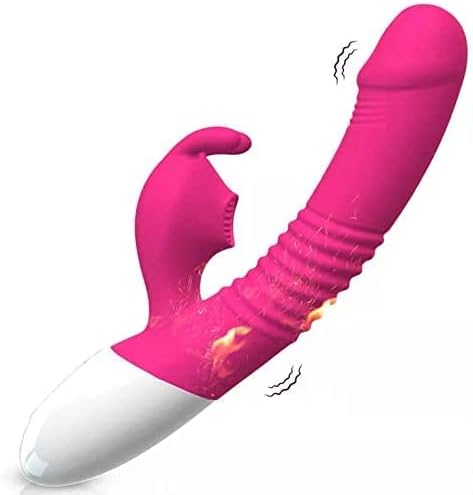 G Spot Tavşan Vibratör ısıtma Fonksiyonu ile, Su Geçirmez Yapay Penis Vibratör 10 Güçlü Titreşim Stimülatörü Kadınlar için