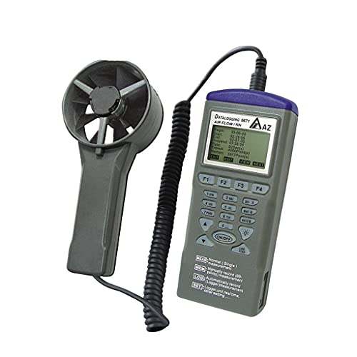 QUUL Anemometre Veri Kaydedici Hava hızını, hava hızını, hava hacmini, sıcaklık nemini ve ıslak Ampul sıcaklığını ölçün