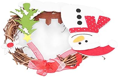 YEmirth Noel Süsleri, Noel Kapı Çelengi PVC Noel Çelenk Süsleme Montaj Gerektirmez Solmaz Temizlemesi Kolay Noel Pencere