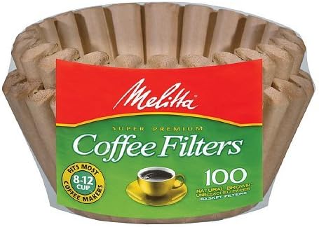 Melitta Sepet Kahve Filtreleri, 8-12 Su Bardağı, Doğal Kahverengi,100 Adet (1)