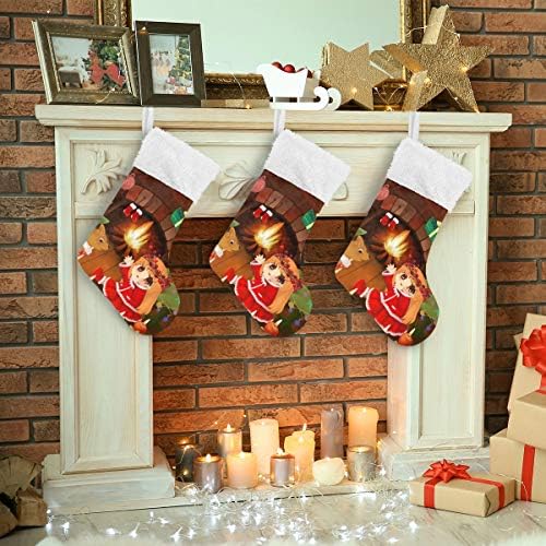 PİMİLAGU Küçük Bebek Kutluyor Noel Noel Çorap 1 Paket 17.7, asılı Çorap Noel Dekorasyon için
