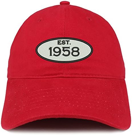 Trendy Giyim Mağazası Kuruldu 1958 İşlemeli 65. Doğum Günü Hediyesi Yumuşak Taç Pamuklu Şapka