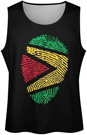 Guyana Bayrağı erkek Egzersiz Yelek Kas Kesim Tank Top Spor Kolsuz Gömlek Spor T-Shirt