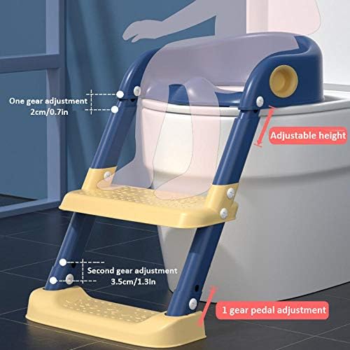 Raylar Mavi tuvalet merdiveni Koltuk Ayarlanabilir Lazımlık Tuvalet Merdiveni Adım Dışkı ile, 40 kg'a kadar, klozet ve Adım