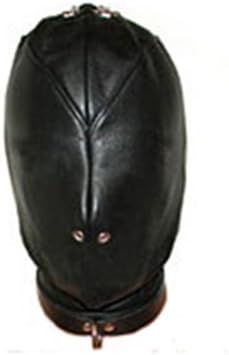 Leatherotics Deri BDSM Maske-Esaret Hood & BDSM Körü Körüne yüz Kapak Seks için (Orta)