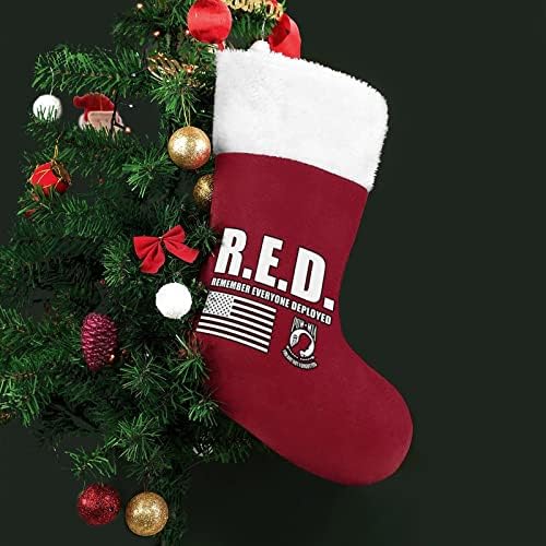 R. E. D Cuma Gurur Noel Asılı Çorap Çorap Noel Ağacı Şömine Tatil ev dekorasyonu