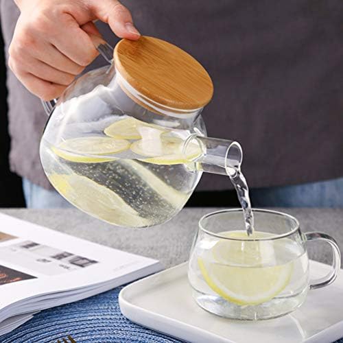 Hemoton Japon Çay Seti Filtre Bobinli Cam Çaydanlık Büyük Ağızlı Cam Çaydanlık Çiçek Açan Gevşek Yapraklı Çaydanlıklar Ev