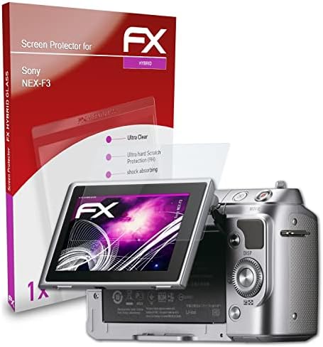 atFoliX Plastik Cam koruyucu film ile Uyumlu Sony NEX-F3 Cam Koruyucu, 9H Hibrid Cam FX Cam Ekran Koruyucu Plastik