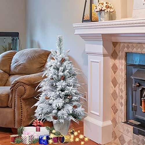 Noel Dekorasyon, 3.5 FT Yapay Akın Noel Ağaçları ile 3x5 FT 210D Polyester Amerikan Bayrağı, Masaüstü Dekor Noel Ağacı ile