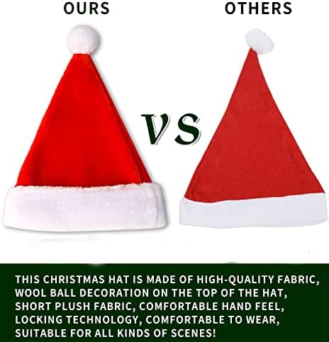 Noel Noel baba şapkaları deluxe Noel Baba şapkaları Noel Noel Baba Toplu parti şapkaları Yetişkinler için Kadın / Erkek /