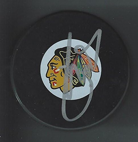 Michael Frolik Chicago Blackhawks Diskini İmzaladı - İmzalı NHL Diskleri