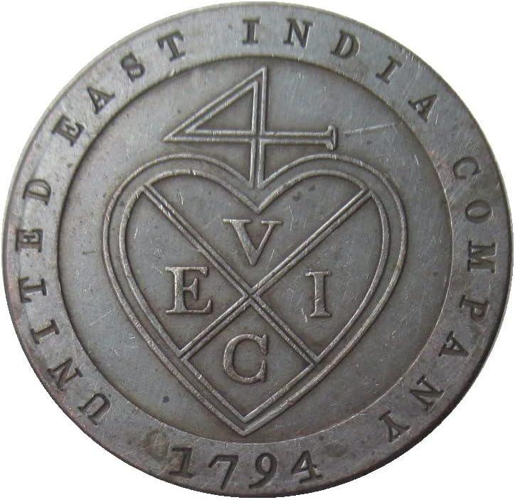 1 Hint Rupisi 1794 Dış Kopya Bakır hatıra parası