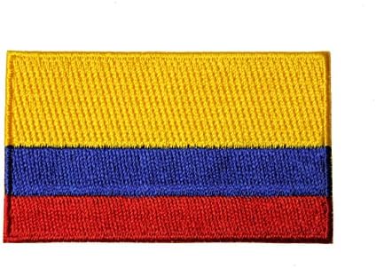 Kolombiya Ülke Bayrağı İşlemeli Demir on Patch Crest Rozeti. Boyut: 1,5 x 2,5 inç.Yeni