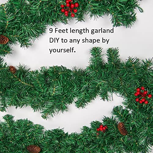 Noel Çelenk DIY Yeşillik Norfolk Çam Çelenk Kapalı Açık Süslemeleri Yapay Bitkiler ve Çiçekler Vines için Noel Tatil Düğün