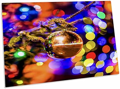 3dRose Dekore Edilmiş Noel Ağacı. Neşeli renkli ışıklar ve. - Masa Pedi Yer Paspasları (dpd-328732-1)