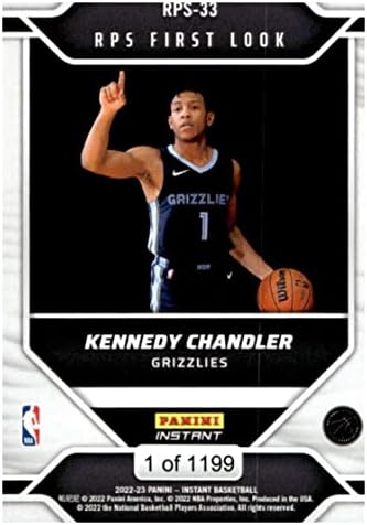 KENNEDY CHANDLER RC 2022-23 Panini Anında RPS 1. Görünüm ÇAYLAK / 1199 33 Grizzlies NBA