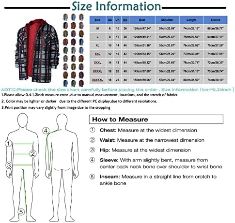 UOFOCO kışlık ceketler Erkekler için, Zip up Flanel Ceket Kapitone Ekose Gömlek Ceketler Ceket Flanel Hoodie Sonbahar Gömlek