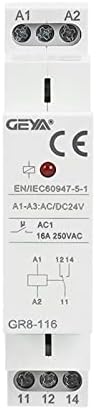 EXONGY GR8 Din Ray 12 V 24 V 48 V Yardımcı Röle Endüstriyel Kontrol Mini Ara Röle AC / DC12V ile 1 SPDT 2 SPDT 3 SPDT (Renk