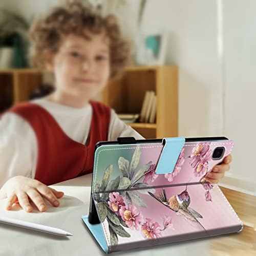 Samsung Galaxy Tab ile uyumlu A7 Lite 8.7 inç Kılıf 2021(Model SM-T220/T225/T227), çiçek Sinek Kuşu Galaxy A7 Lite Kılıf