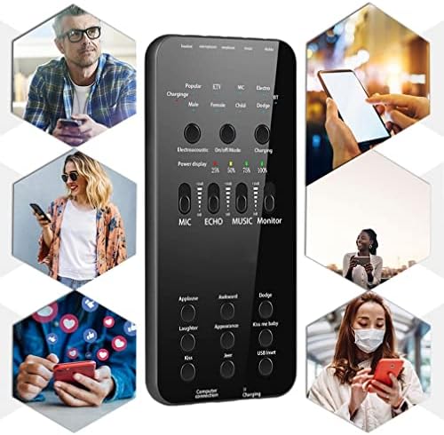 ZLXDP Canlı Ses Kartı Ses Harici USB Kulaklık Mikrofon Canlı Yayın Ses Kartı Cep Telefonu Bilgisayar PC için Kayıt (Renk
