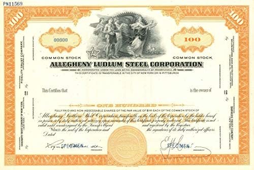Allegheny Ludlum Steel Corporation - Stok Sertifikası