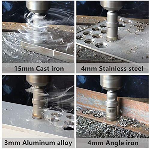 Karbür Delik Kesici için Kalın Metal, Paslanmaz Çelik, Demir Borular ve Sert Malzeme, sap 3/8 inç (10MM) derinlik 1 inç(75mm