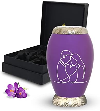 Çift için Mini Kül Kabı-Premium Kutu ve Çantalı Mor Kremasyon Kabı-İnsan külleri için Mini Urn-Sevdiklerinizi Küller için