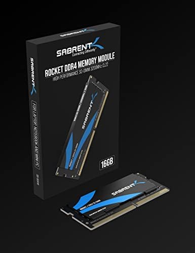 SABRENT Roket 16GB DDR4 SO-DIMM 3200MHz Bellek Modülü Dizüstü Bilgisayar, Ultrabook ve Mini PC için (SB-DDR16)