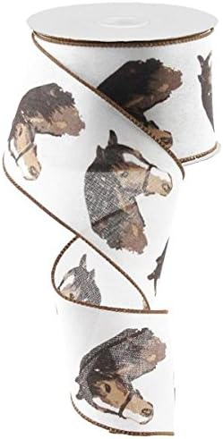 At Kafası Çuval Bezi Kablolu Şerit, Kahverengi Beyaz (2,5 inç X 10 Metre): RG0165527